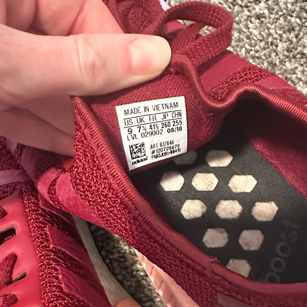 Adidas Women's Burgundy Sneakers - Picture 6 of 6